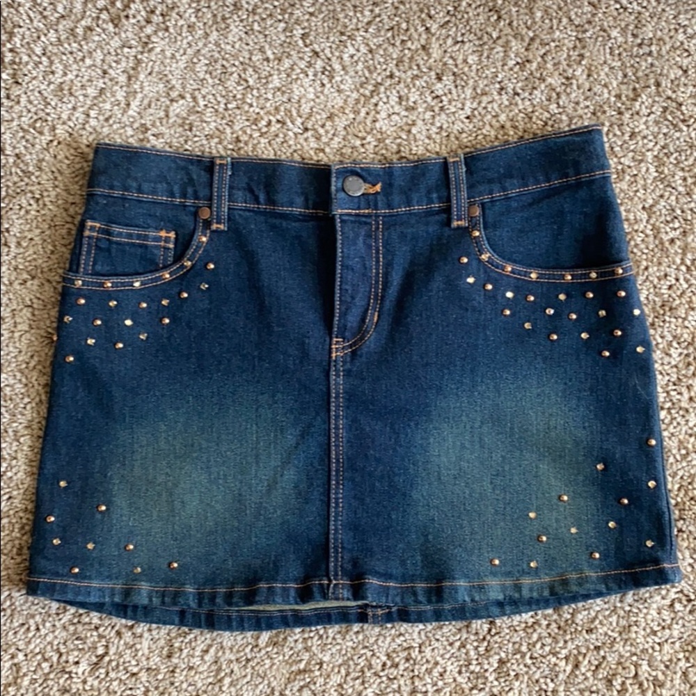 bebe Jean Mini Skirt